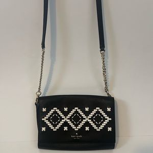 Kate spade black leather cross body bag